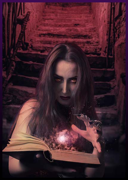Black magic spell caster's book