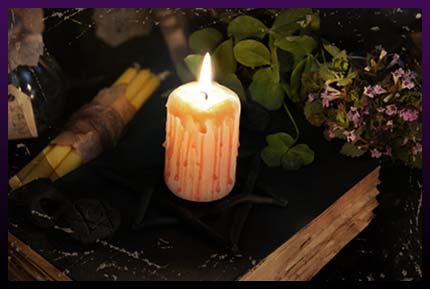 White protection candle spell