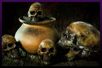 Effective spells with magic skulls
